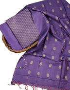 Stylish Purple Bhagalpur Cotton Silk Suit Set - Unstitched - Luxurion World