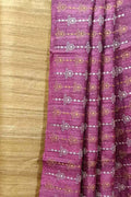 Elegant Pastel Bhagalpur Pure Tussar Ghicha Silk Suit With Embroidery Work - Luxurion World