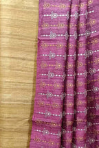 Elegant Pastel Bhagalpur Pure Tussar Ghicha Silk Suit With Embroidery Work - Luxurion World