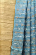 Elegant Pastel Bhagalpur Pure Tussar Ghicha Silk Suit With Embroidery Work - Luxurion World