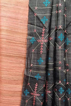 Elegant Orange Bhagalpur Pure Tussar Ghicha Silk Suit With Embroidery Work - Luxurion World
