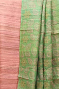 Elegant Orange Bhagalpur Pure Tussar Ghicha Silk Suit With Embroidery Work - Luxurion World