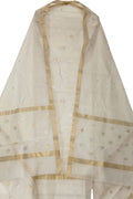 Chic Off White Chanderi Handloom Suit Set - Luxurion World
