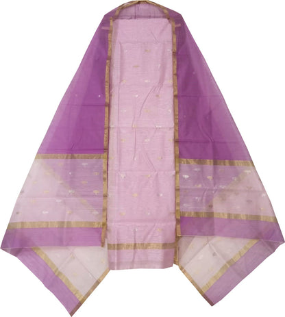 Pretty in Pink: Chanderi Handloom Cotton Silk Suit - Luxurion World