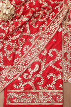 Red Hand Gotta Patti Work Crepe Two Piece Unstitched Suit Set - Luxurion World