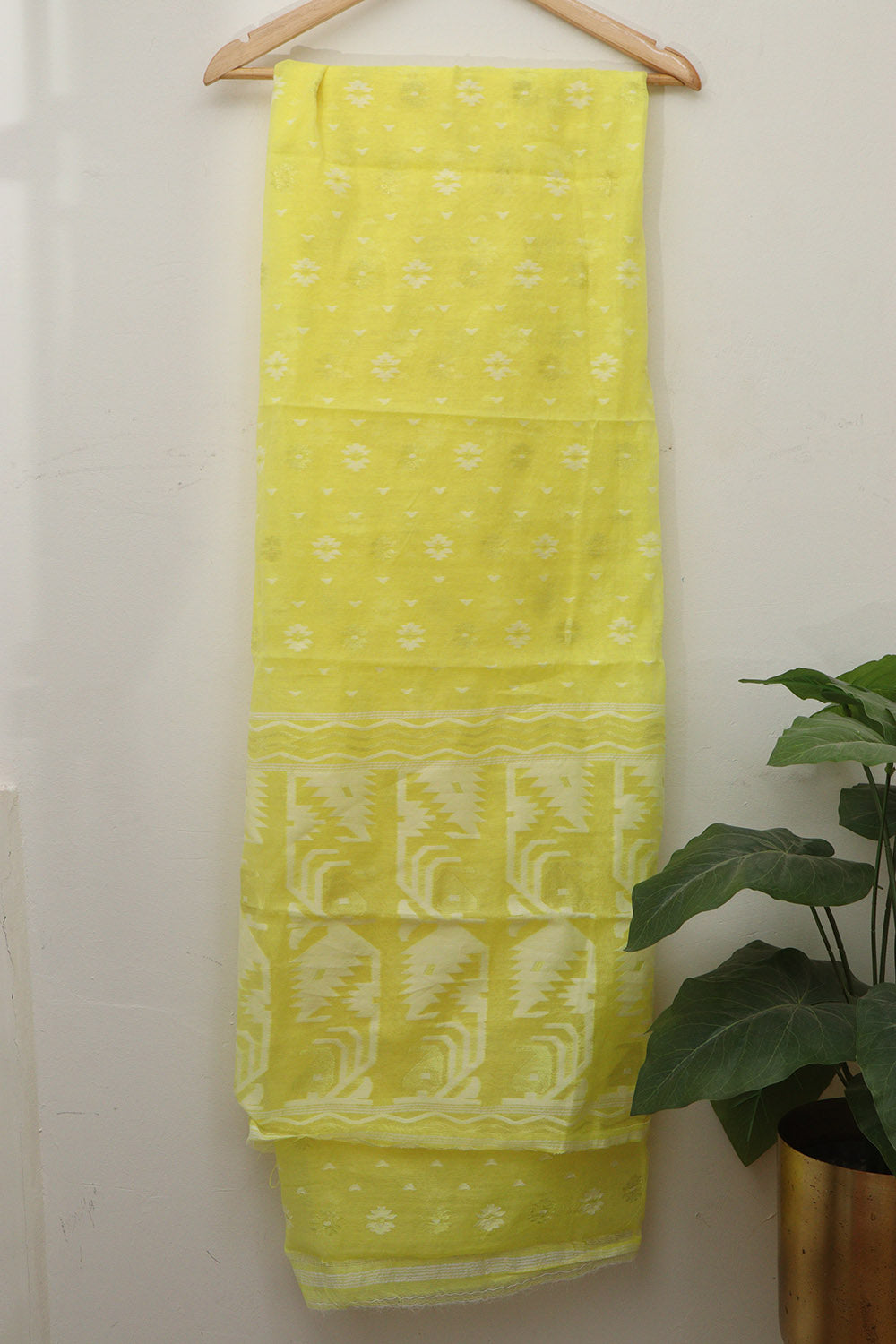 Yellow Jamdani Cotton Silk Suit Set - Luxurion World
