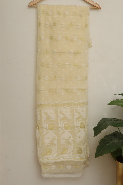 Pastel Jamdani Cotton Silk Suit Set - Luxurion World