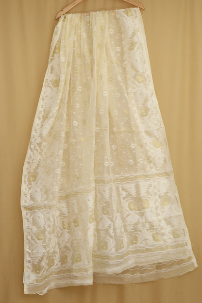 Pastel Jamdani Cotton Silk Suit Set - Luxurion World