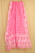 Stunning Pink Jamdani Cotton Silk Suit Set - Luxurion World