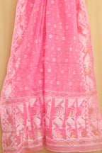 Stunning Pink Jamdani Cotton Silk Suit Set - Luxurion World
