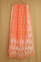 Orange Jamdani Cotton Silk Suit Set - Luxurion World