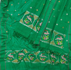 Green Kota Doria Real Zari Two Piece Unstitched Suit Set - Luxurion World