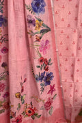 Stylish Pink Linen Digital Printed Handloom Three Piece Suit Set - Luxurion World