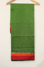 Green Maheshwari Cotton Silk Suit - Handloom Elegance - Luxurion World