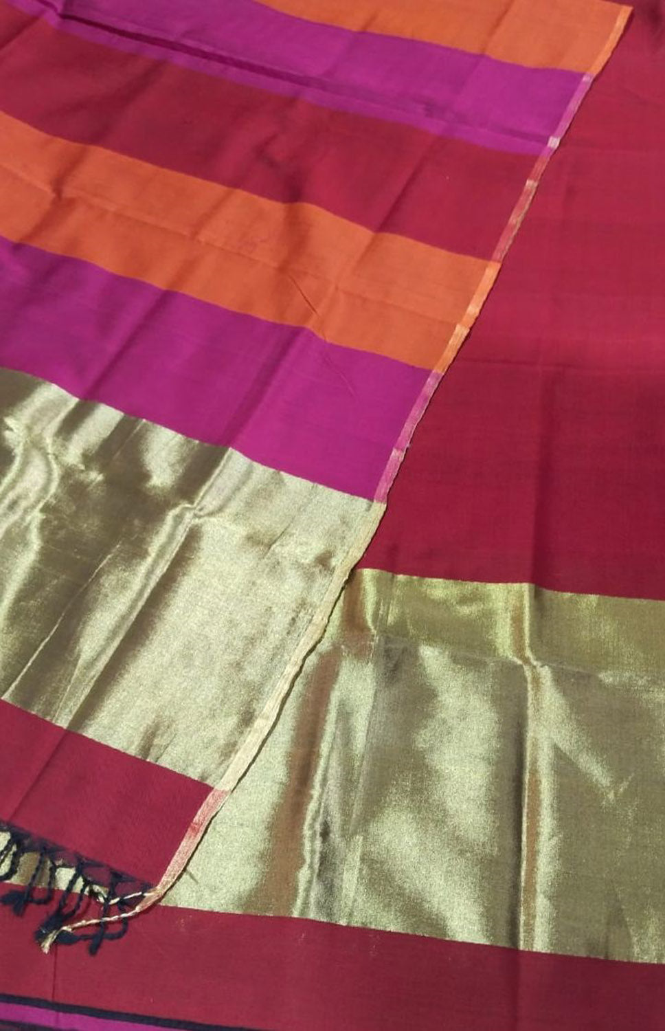 Vibrant Multicolor Maheshwari Cotton Silk Suit Set - Luxurion World