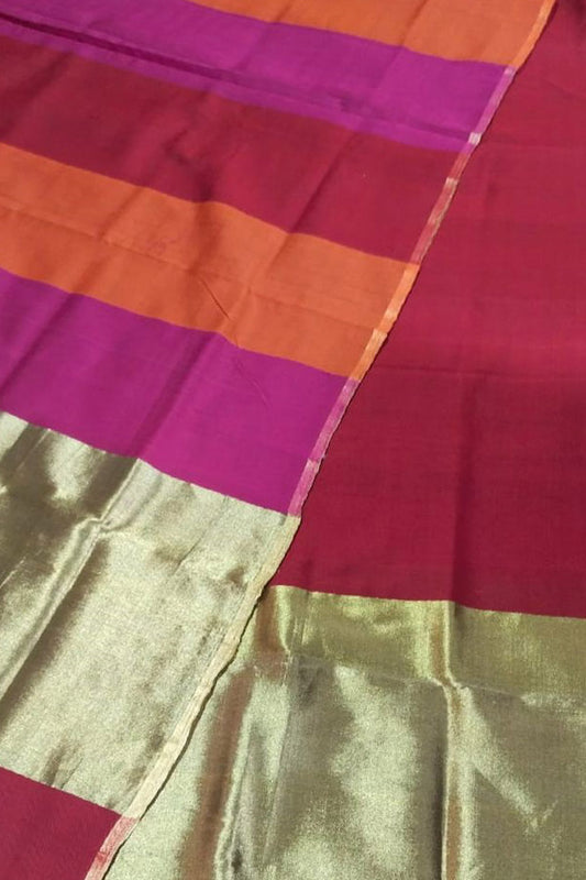 Vibrant Multicolor Maheshwari Cotton Silk Suit Set