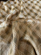 Brown Shibori Tie N Dye Maheshwari Silk Two Piece Unstitched Suit Set - Luxurion World