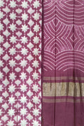 Pink Shibori Chanderi Silk Two Piece Unstitched Suit Set - Luxurion World