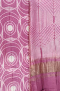 Pink Shibori Chanderi Silk Two Piece Unstitched Suit Set - Luxurion World