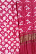 Pink Shibori Chanderi Silk Two Piece Unstitched Suit Set - Luxurion World