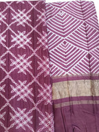 Pink Shibori Chanderi Silk Two Piece Unstitched Suit Set - Luxurion World