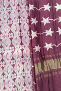 Brown Shibori Chanderi Silk Two Piece Unstitched Suit Set - Luxurion World