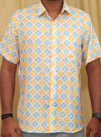 Vibrant Multicolor Wrinkle Free Cotton Linen Digital Printed Shirt - Luxurion World