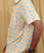Vibrant Multicolor Wrinkle Free Cotton Linen Digital Printed Shirt - Luxurion World