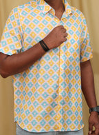 Vibrant Multicolor Wrinkle Free Cotton Linen Digital Printed Shirt - Luxurion World