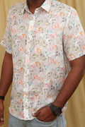 Vibrant Multicolor Wrinkle Free Cotton Linen Digital Printed Shirt - Luxurion World