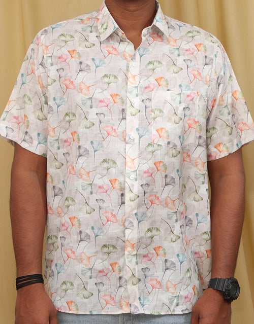 Vibrant Multicolor Wrinkle Free Cotton Linen Digital Printed Shirt - Luxurion World