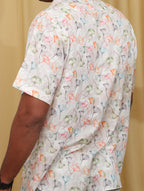 Vibrant Multicolor Wrinkle Free Cotton Linen Digital Printed Shirt - Luxurion World
