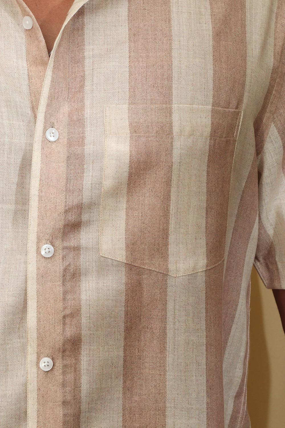 Pastel Wrinkle Free Cotton Linen Digital Printed Shirt - Luxurion World