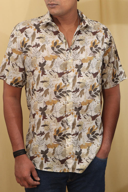Colorful  Multicolor Cotton Linen Shirt: Wrinkle-Free & Digital Print - Luxurion World