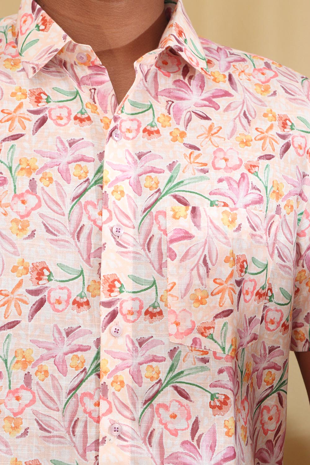 Colorful  Multicolor Digital Printed Wrinkle Free Linen Cotton Shirt - Luxurion World