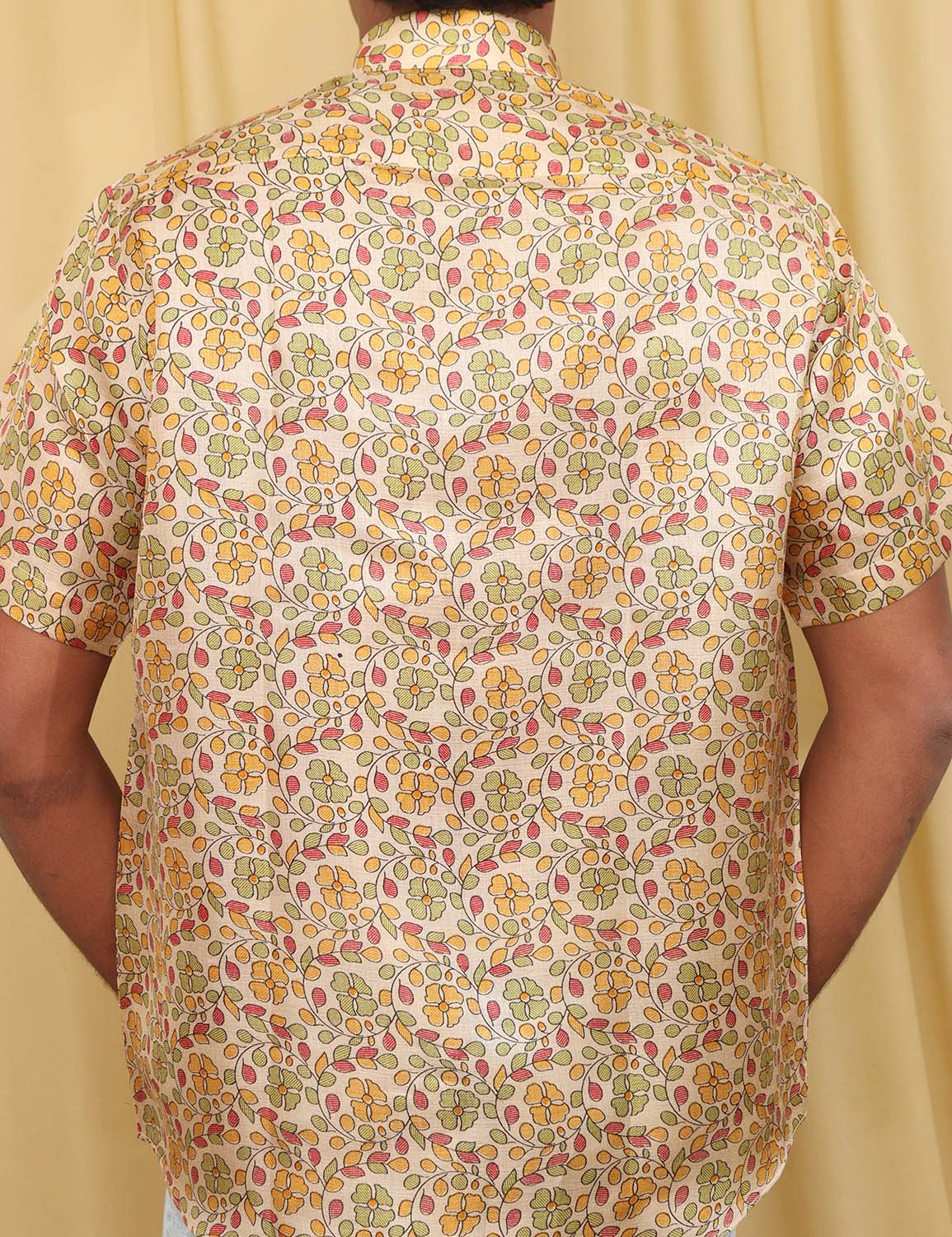 Pastel Madhubani Print Silk Shirt: Semi Tussar Elegance - Luxurion World