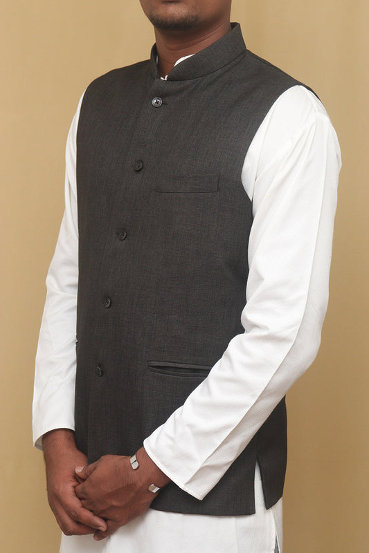 Elegant Black Cotton Nehru Jacket: Classic Style for Every Occasion - Luxurion World
