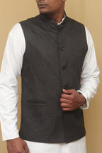 Elegant Black Cotton Nehru Jacket: Classic Style for Every Occasion - Luxurion World