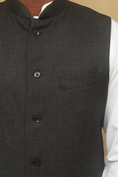 Elegant Black Cotton Nehru Jacket: Classic Style for Every Occasion