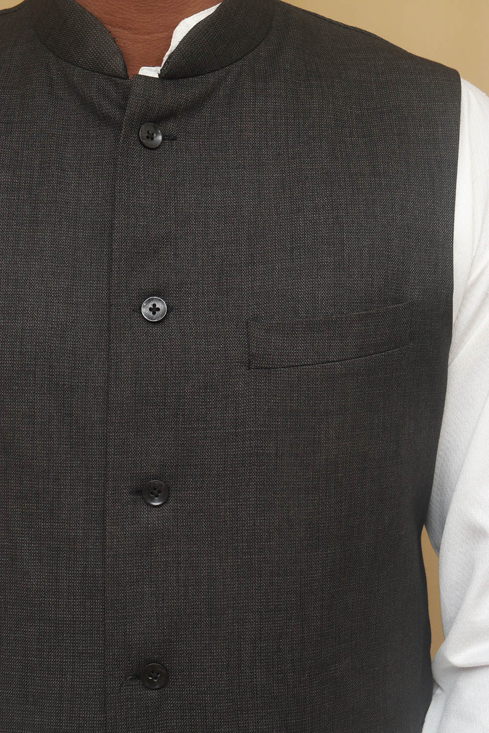 Elegant Black Cotton Nehru Jacket: Classic Style for Every Occasion - Luxurion World