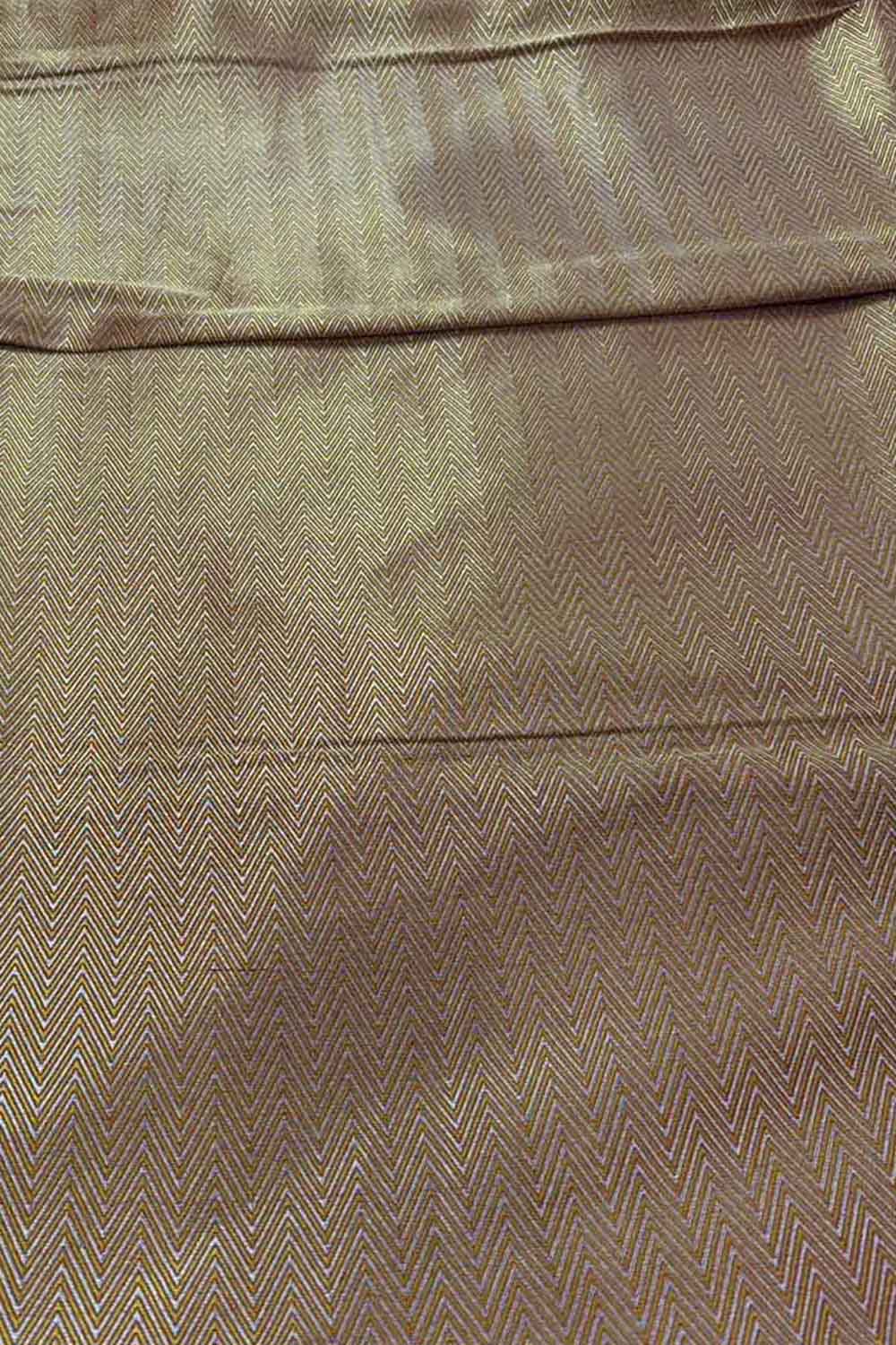 Pastel Banarasi Handloom Katan Silk Fabric