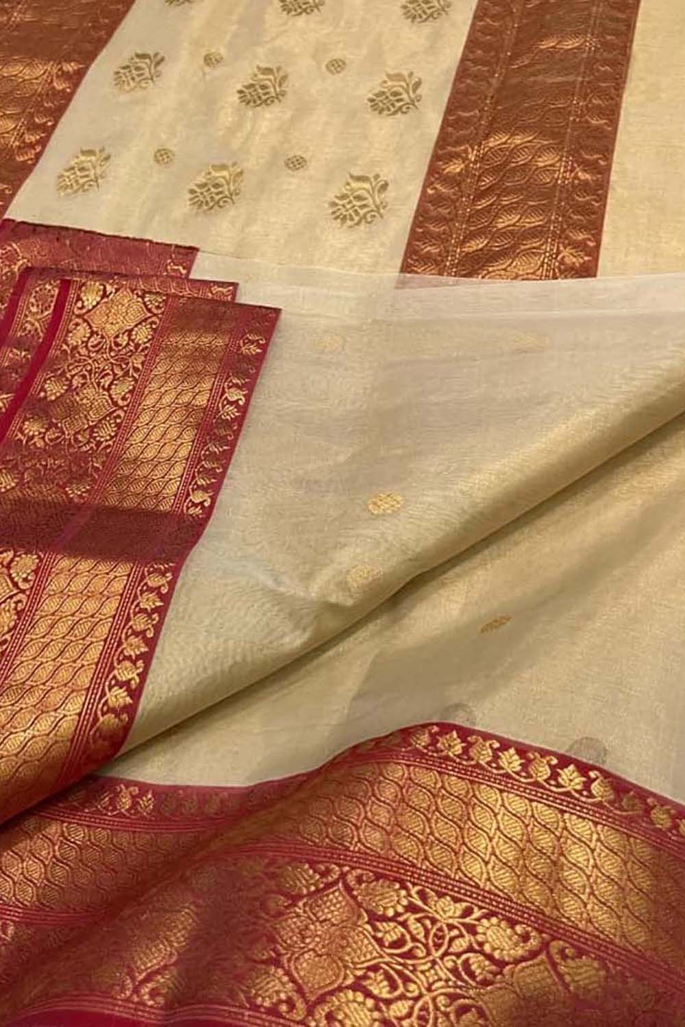 Pastel Chanderi Handloom Pure Katan Silk Saree