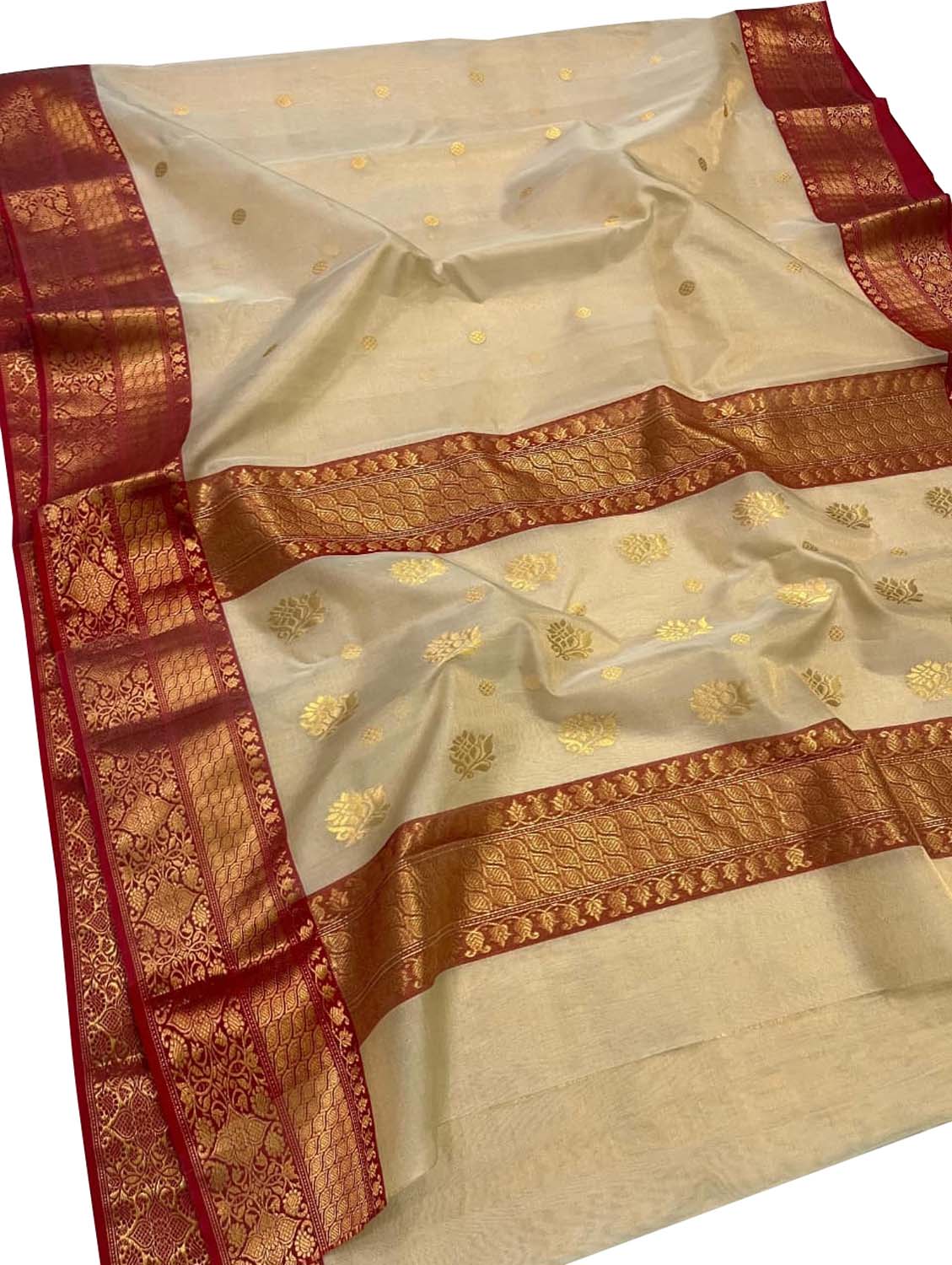 Pastel Chanderi Handloom Pure Katan Silk Saree