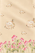 Pastel Digital Pichwai Printed Modal Satin Fabric
