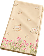 Pastel Digital Pichwai Printed Modal Satin Fabric