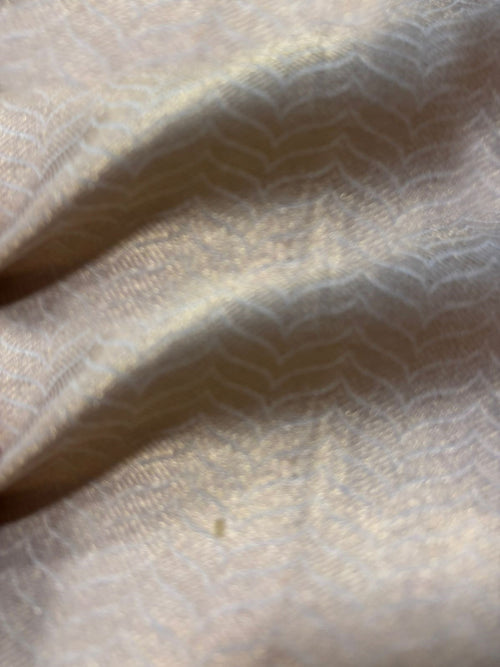 Pastel Banarasi Tissue Katan Silk Fabric — Handloom Floral Zari, Festive ( 1 Mtr )