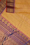 Golden Handloom Gadwal Pure Silk Saree — Woven Pallu, Festive