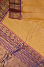 Golden Handloom Gadwal Pure Silk Saree — Woven Pallu, Festive