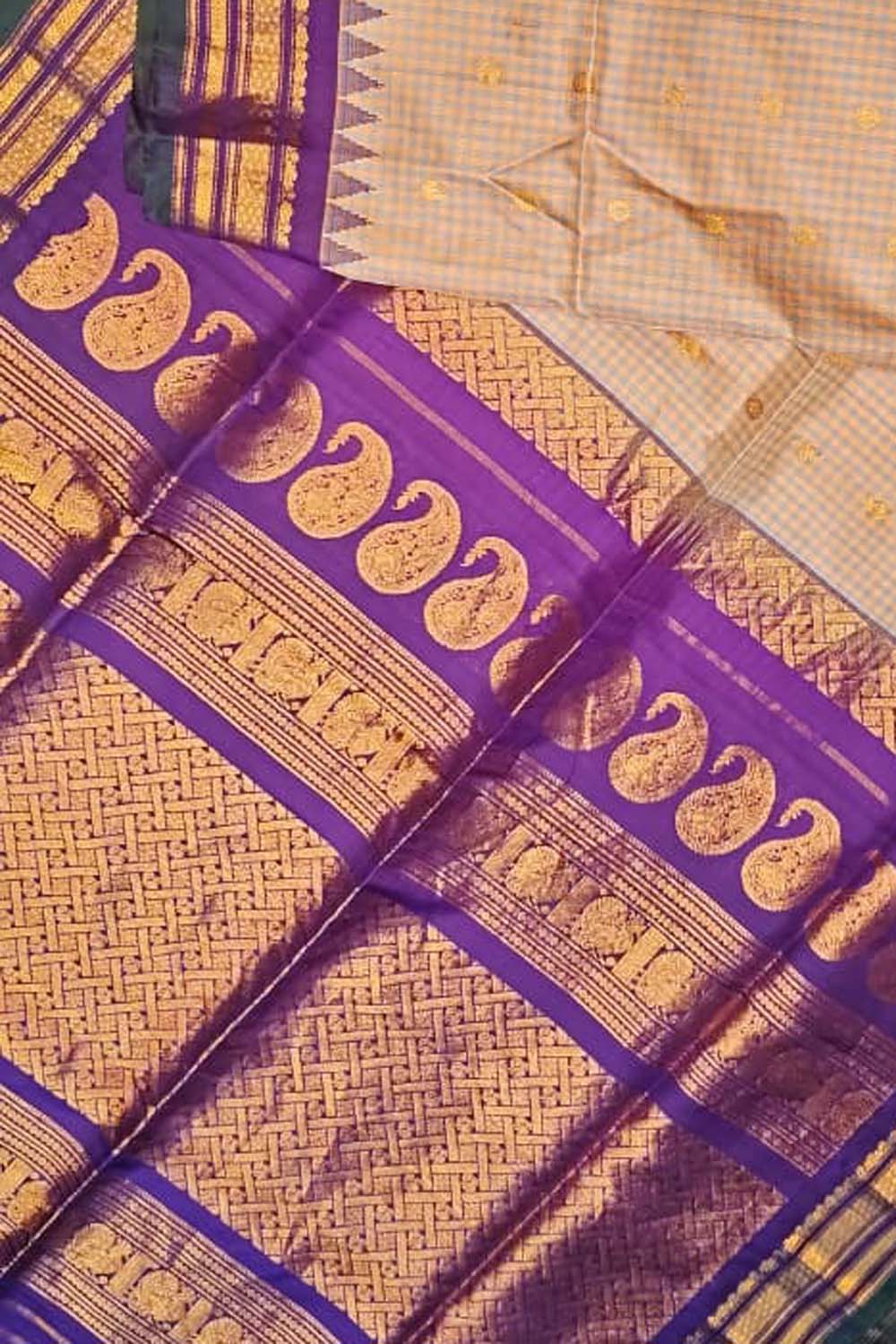 Pastel Handloom Gadwal Pure Silk Saree