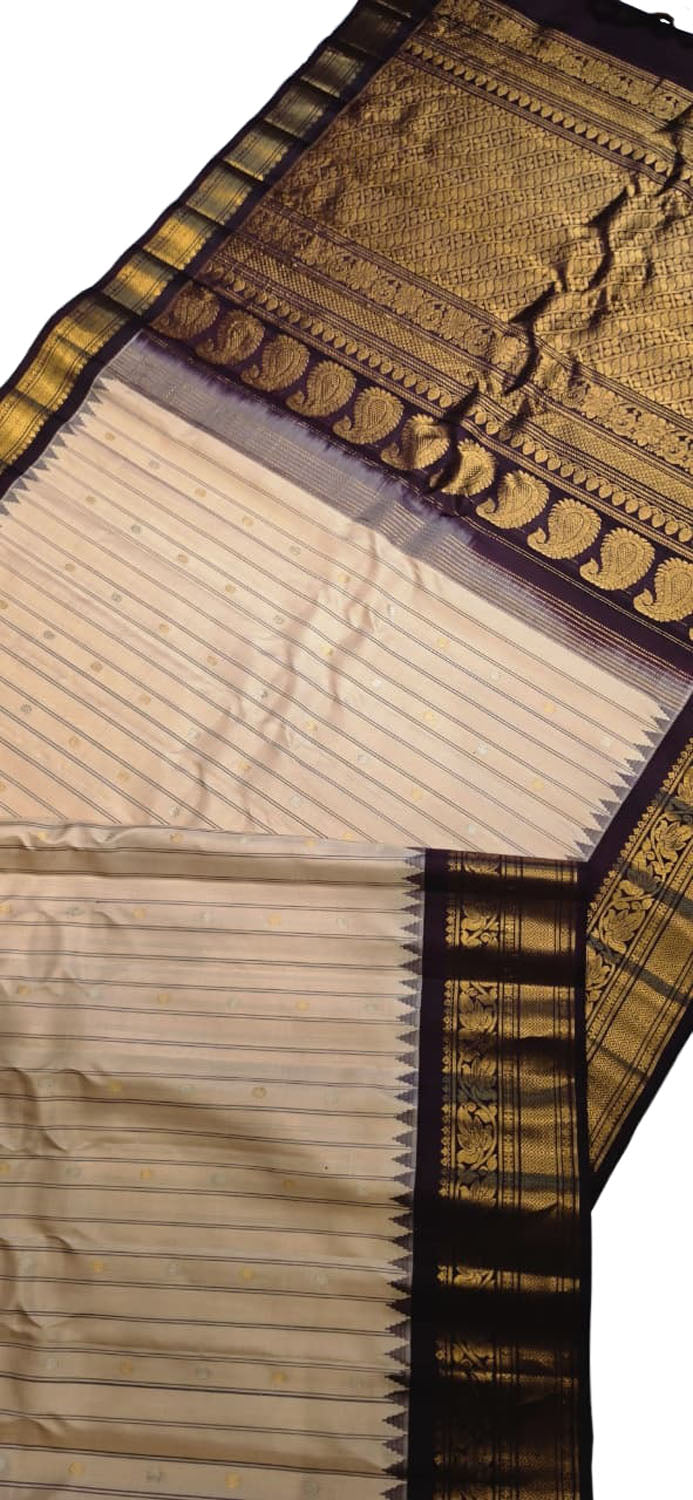 Pastel Gadwal Handloom Pure Silk Saree